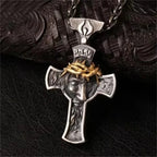 Gothic Inverted Cross Pendant Necklace