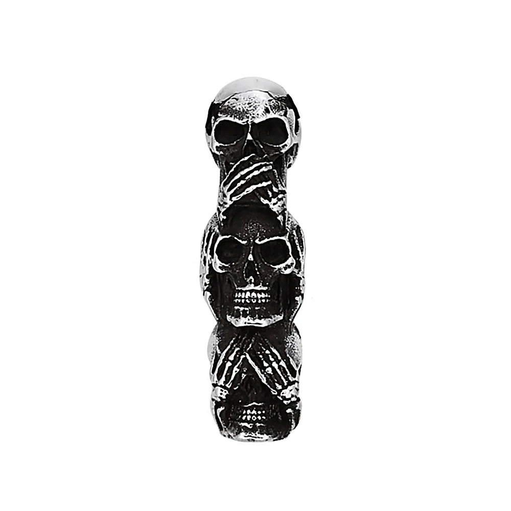 Gothic Skull Stainless Steel Pendant Necklace