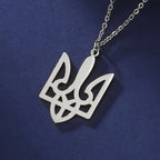 Tryzub Ukrainian Trident Necklace — Stainless Steel