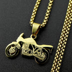 Motorcycle Stainless Steel Pendant Necklace
