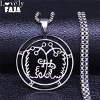 Demon Seal Silver Pendant Necklace — Stainless Steel