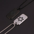 Star of David Pendant Necklace — Stainless Steel