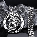 Statement Pendant Necklace — Stainless Steel