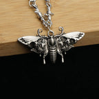 Gothic Death Moth Pendant Necklace