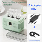 100V-230V Portable 12V Car Cube Ice Machine Mini Ice Maker Automatic Ice Making Box for Home Dormitory Office Camping