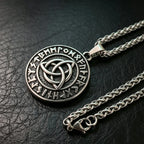 Viking Rune Triquetra Pendant Necklace — 316L Stainless Steel