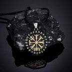 Viking Vegvisir Stainless Steel Pendant Necklace