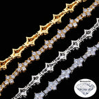 Tennis Chain Necklace Stainless Steel 6.5MM Cluster