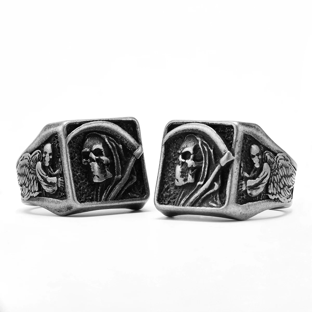 Grim Reaper Skull Ring — Stainless Steel