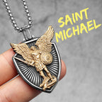 Angel Wing Cross Pendant — Stainless Steel