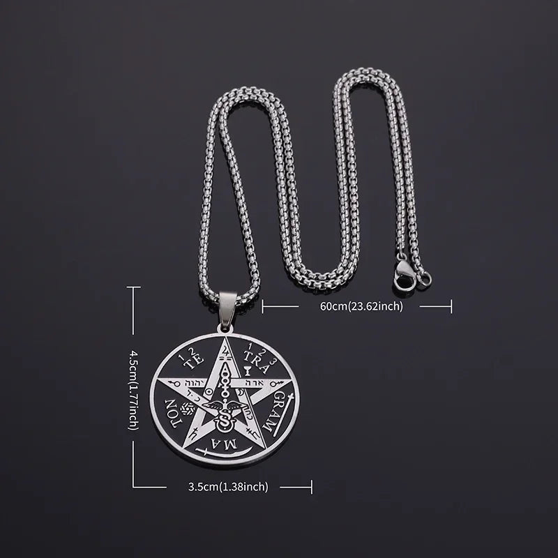 Witchcraft Pentagram Pendant Necklace — Stainless Steel