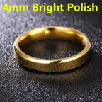 Brushed Dull Polish Silver Band Ring 4-8mm — Stainless Steel