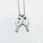 Luxury R Lock Necklace Punk Rock Buckle Pendant Necklace Female Trend Necklace For Women Men Girls Party Jewelry