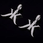 Silver 925 Iced Out Letter Pendant Moissanite