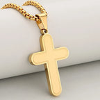 Cross Pendant Necklace — Stainless Steel