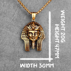 Egyptian Pharaoh Stainless Steel Pendant Necklace