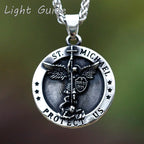 2024 NEW St.Michael Arch Angel Powerful Amulet Men Necklaces Stainless Steel Pendants Chains Women Jewelry Accessories Gifts