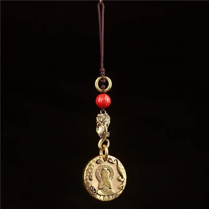 Tibetan Buddha Pendant Necklace — Copper Alloy