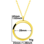 Round Pendant Necklace Locket Charm Stainless Steel Necklaces For Women Men Jewelry Chain Around Neck Necklace Decoration Gifts