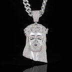 Necklaces Chain For Women Mens Full Iced Out Zircon Custom Big Jesus Pendant With Cuban Chain Hip Hop Jewelry