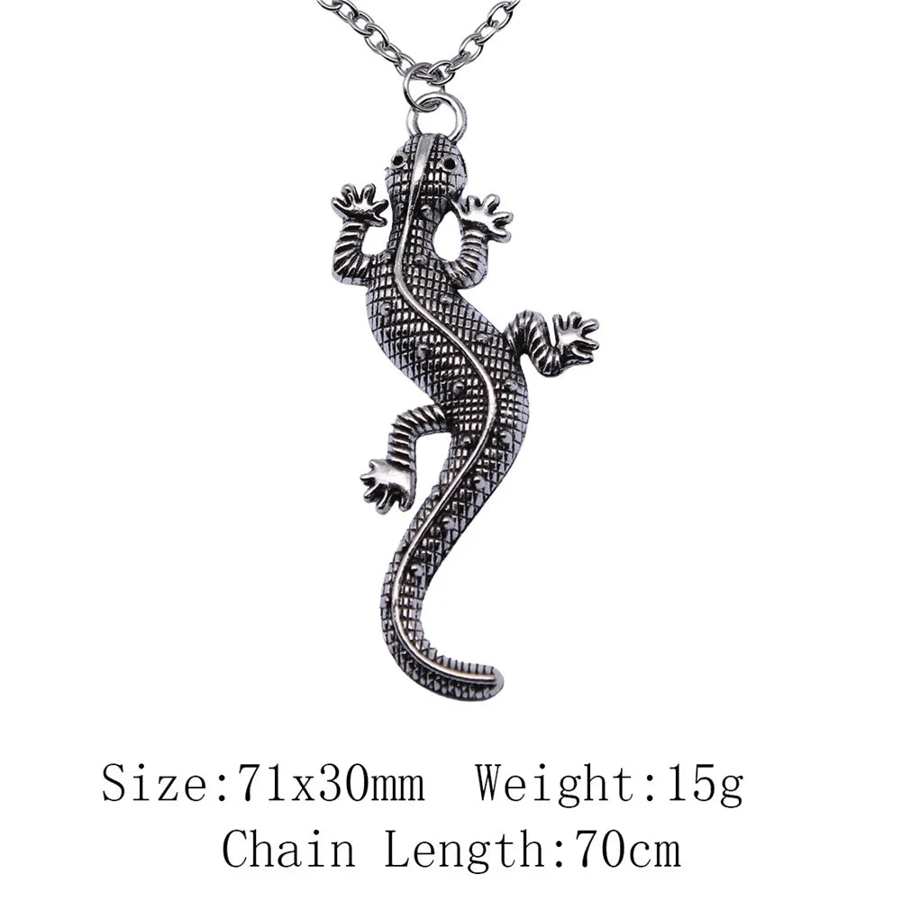 Cold Blooded Reptile Lizard Gecko Chameleon Pendant Necklace For Women Men
