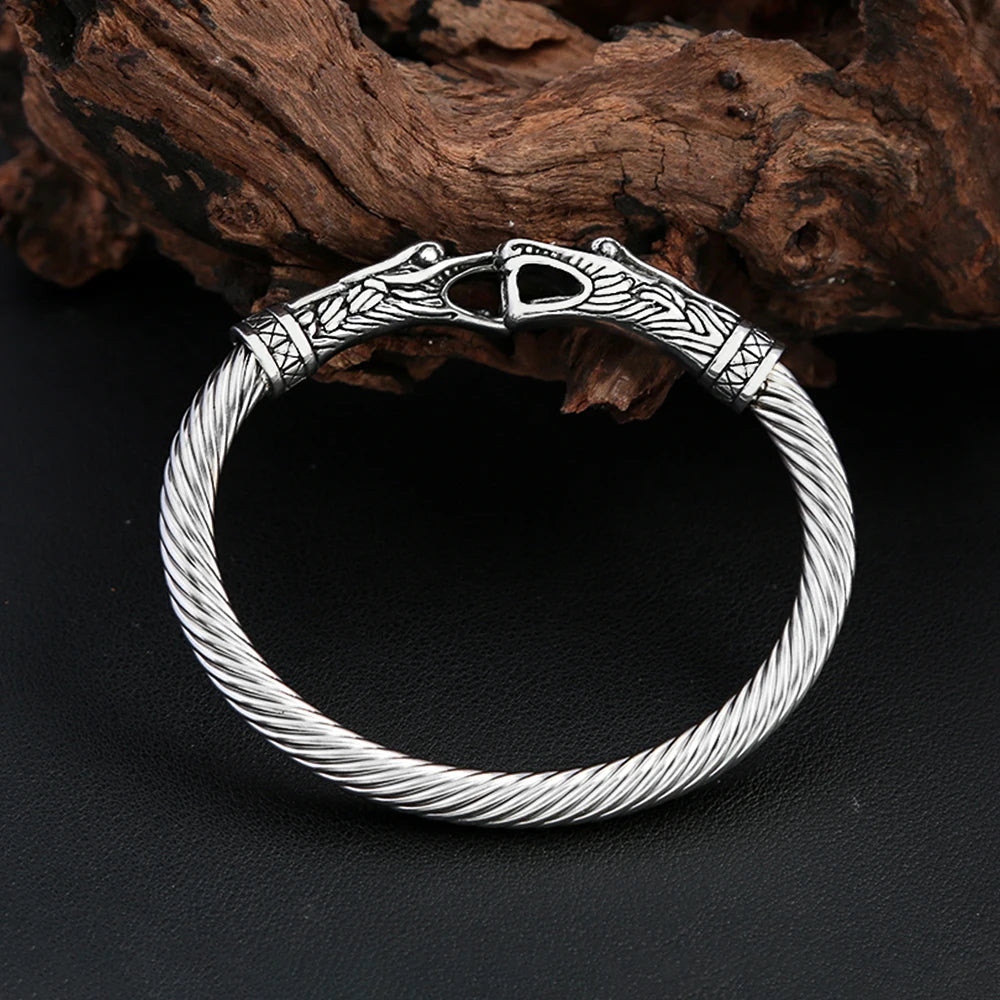 Viking Dragon Head Bracelet — Stainless
