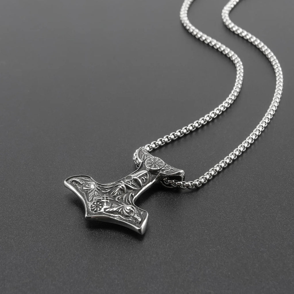 Odin Steel Pendant Nordic Mythology Viking Double