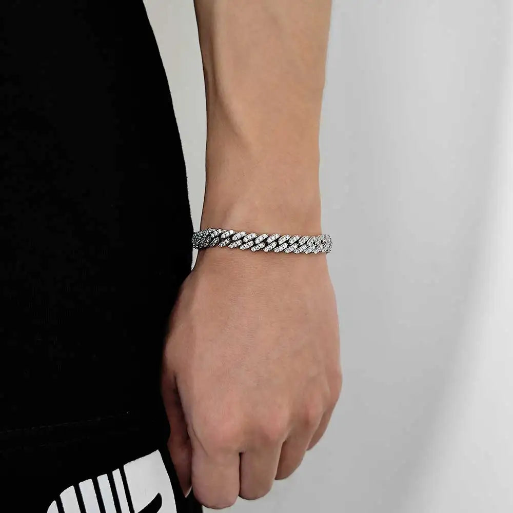 Iced Out Cuban Chain Necklace Stainless Steel 8MM