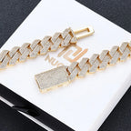 Iced Out Cuban Chain Necklace Stainless Steel 15MM