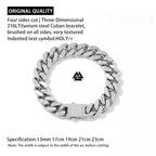 Original Cross Stainless Steel Cuban Bracelet Brushed Frosted Men and Women Couple Gift Faith Amulet