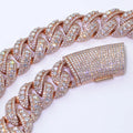 Iced Out Miami Cuban Chain 22mm — Rose Gold