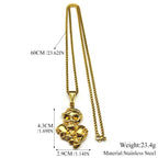 Skull Two-Tone Pendant Punk Party