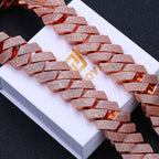 Iced Out Cuban Chain Necklace Stainless Steel 25MM