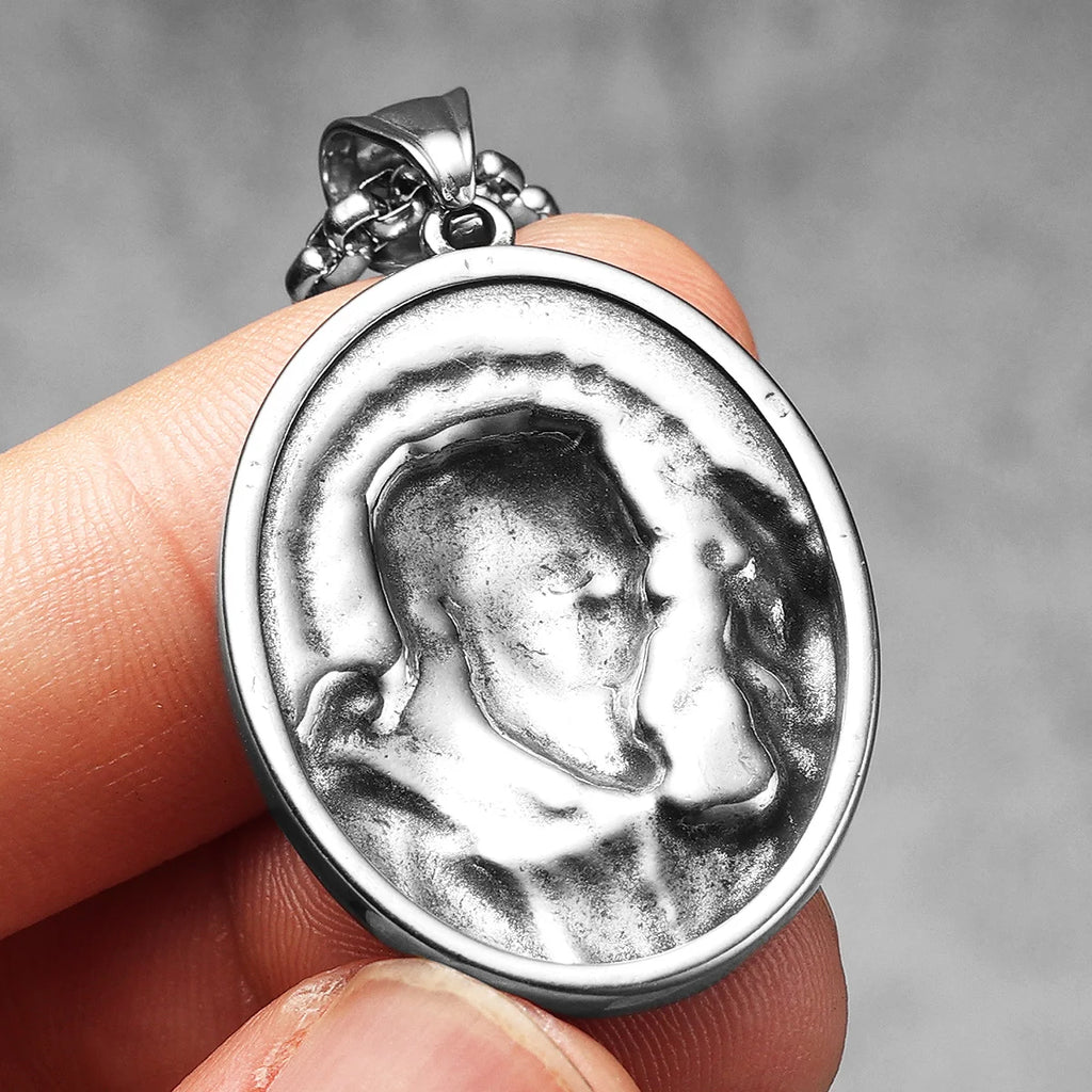 Padre Pio Pendant Necklace — Stainless Steel