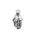 Viking Bearded Head Pendant Necklace — Nordic, Stainless Steel