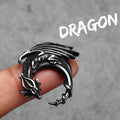 Flying Dragon Pendant Necklace — Stainless Steel