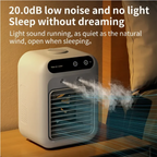 Portable mini desktop air conditioner fan, low noise, powerful humidifier and cooling function, USB charging