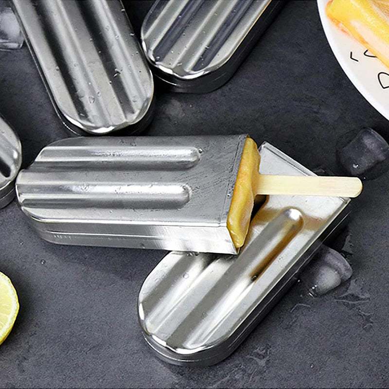 Stainless Steel Popsicle Mold Rack Ice Lolly Mold Frozen Lolly Popsicle Maker Homemade Ice Cream Mold with Popsicle