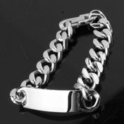 Cuban Chain ID Bracelet for Men 15mm Wide — Stainless Steel