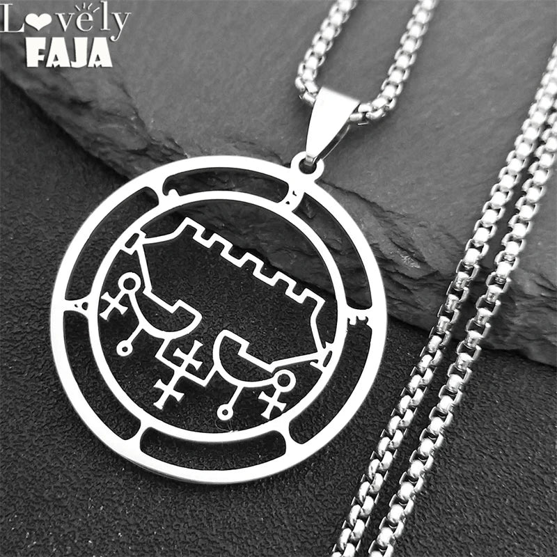 Sigil Lucifer Pendant Necklace — Stainless Steel