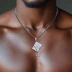Iced Out Bible Cross Pendant — 925 Silver