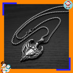 Double Wings Eagle Shield Pendant — Stainless Steel