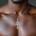 Iced Out Cross Pendant — 925 Silver