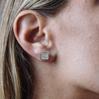 Iced Out Magnetic Ear Clip — Silver