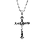 Jesus Cross Stainless Steel Pendant Necklace