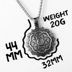 Mandala Flower Pendant — Stainless Steel