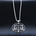 Satan Seal Silver Chain Necklace — Stainless Steel
