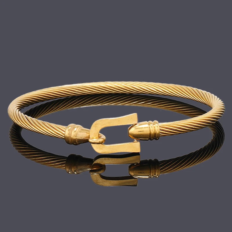 Rope Chain Bracelet — Stainless Steel, Black, Gold or Silver