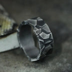 Retro Men's Ring with a High Grade feel Thai Silver Trendy Men's Niche Cutting Face Rings Personalized Finger Jewelry KOFSAC