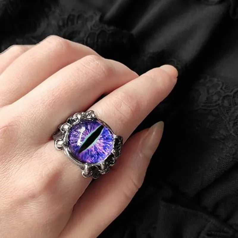 Demon Eye Steel Ring Skeleton Trendsetter Single